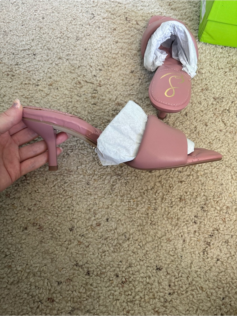 Never worn Sam Edelman Starla Quilted Kitten Heels - Picture 4 of 5